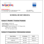 SDS Scheda Sicurezza Litio